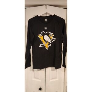 Youth T-shirt Pittsburgh Penguins Hockey NHL EVGENI MALKIN # 71 Black Size L New